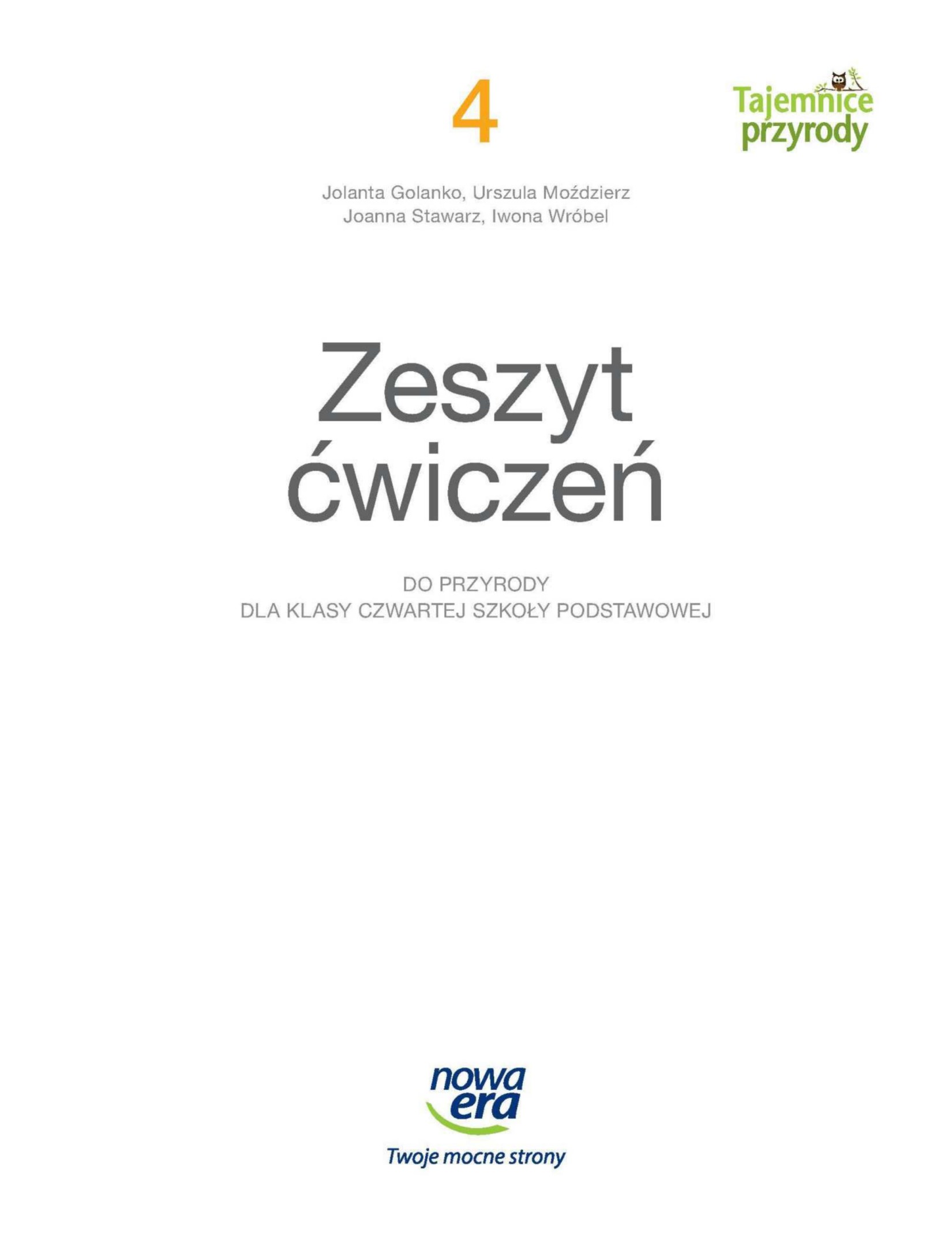 Tajemnice przyrody 4 zeszyt cwiczen do przyrody dla klasy czwartej szkoly podstawowej