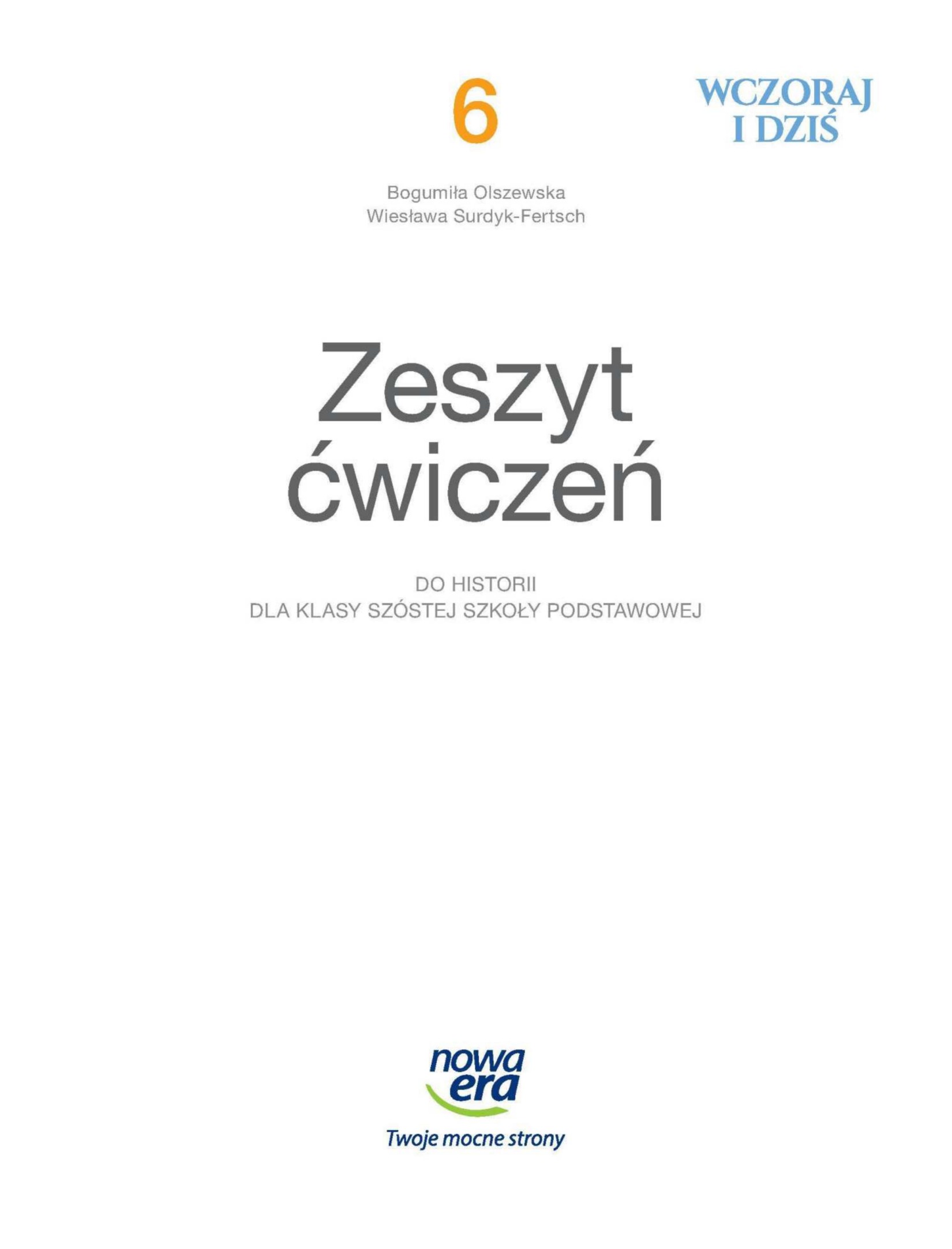 Wczoraj i dzis 6 zeszyt cwiczen do historii dla klasy siodmej szkoly podstawowej