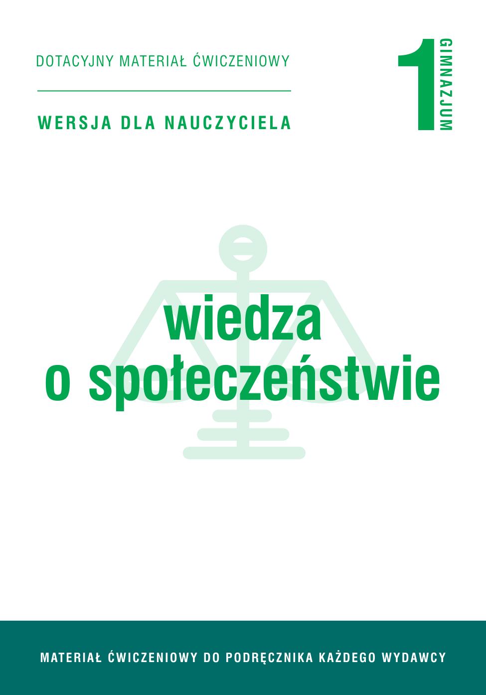 wiedza o spoleczenstwie 1. uniwersalny zeszyt cwiczen. nauczyciel