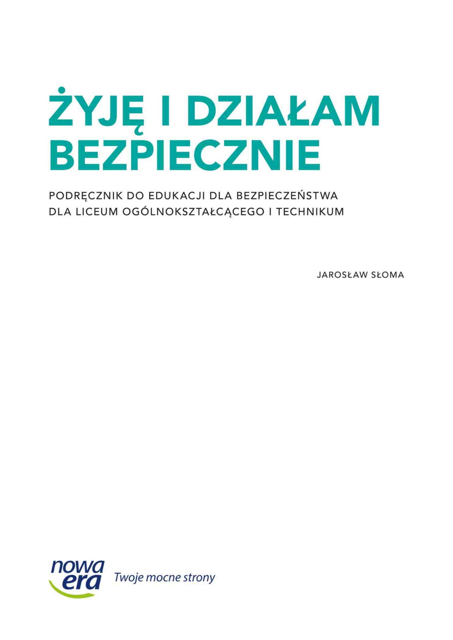 żyję i działam bezpiecznie szkoła ponadpodstawowa