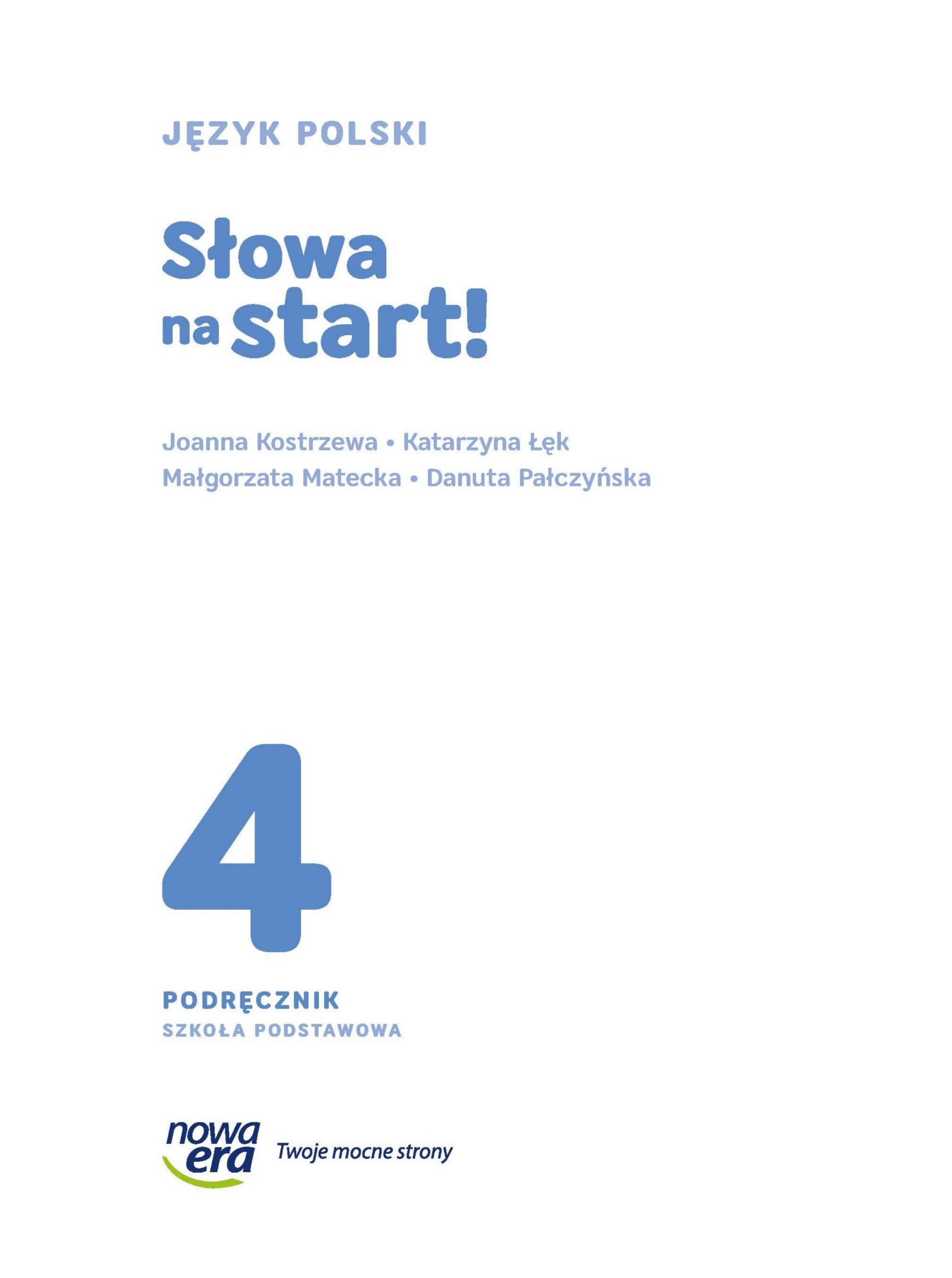 Slowa na start 4 podrecznik