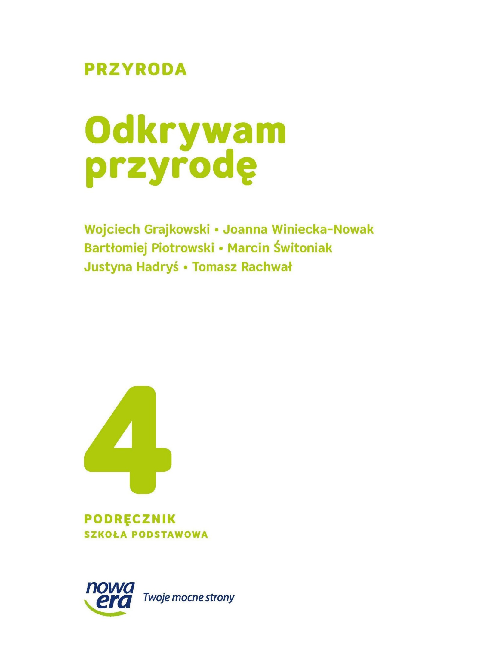 Odkrywam przyrode 4 podrecznik