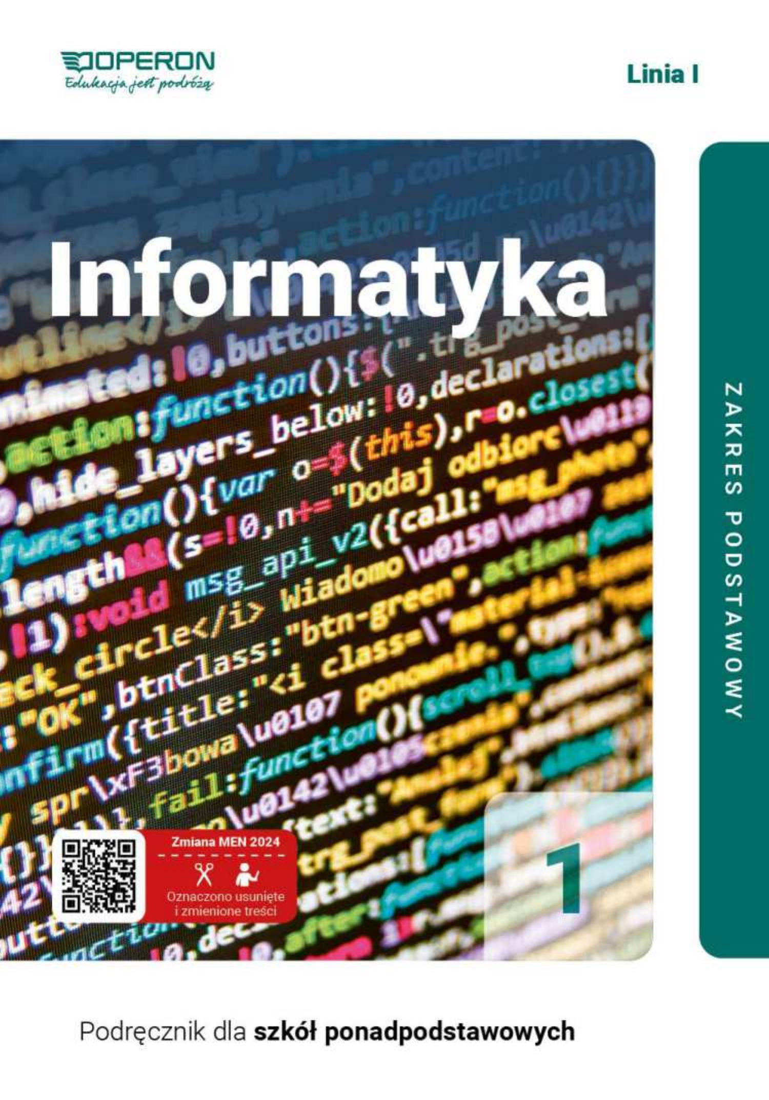 informatyka 1 zakres podstawowy liceum i technikum