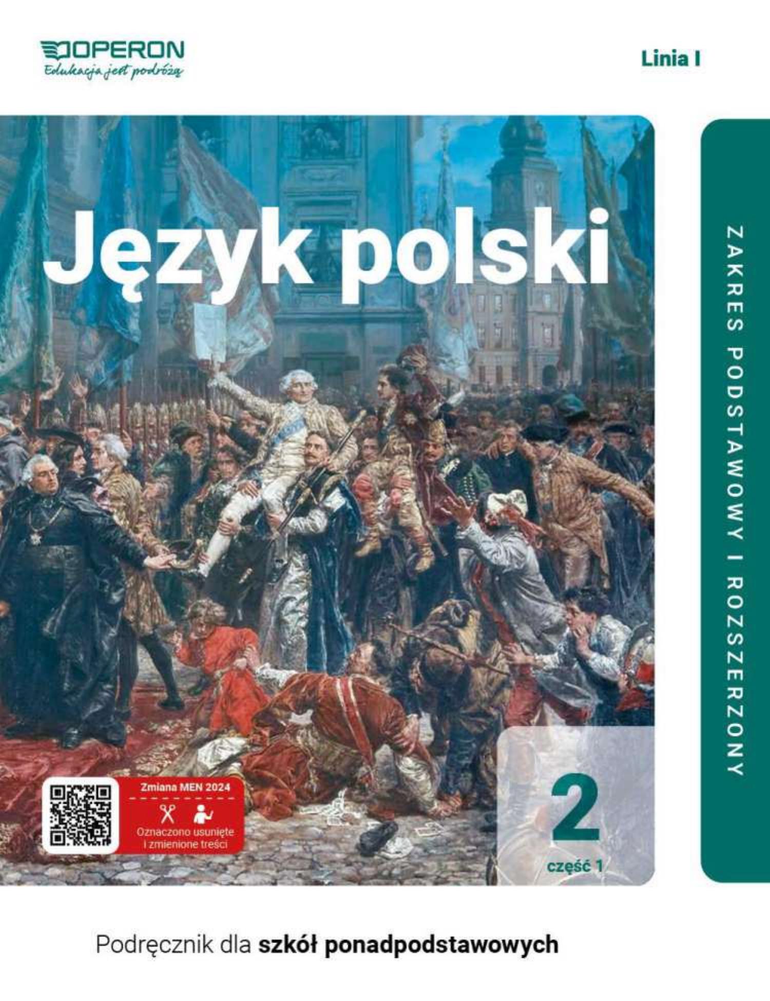 jezyk polski 2 cz 1 zakres podstawowy i rozszerzony liceum i technikum