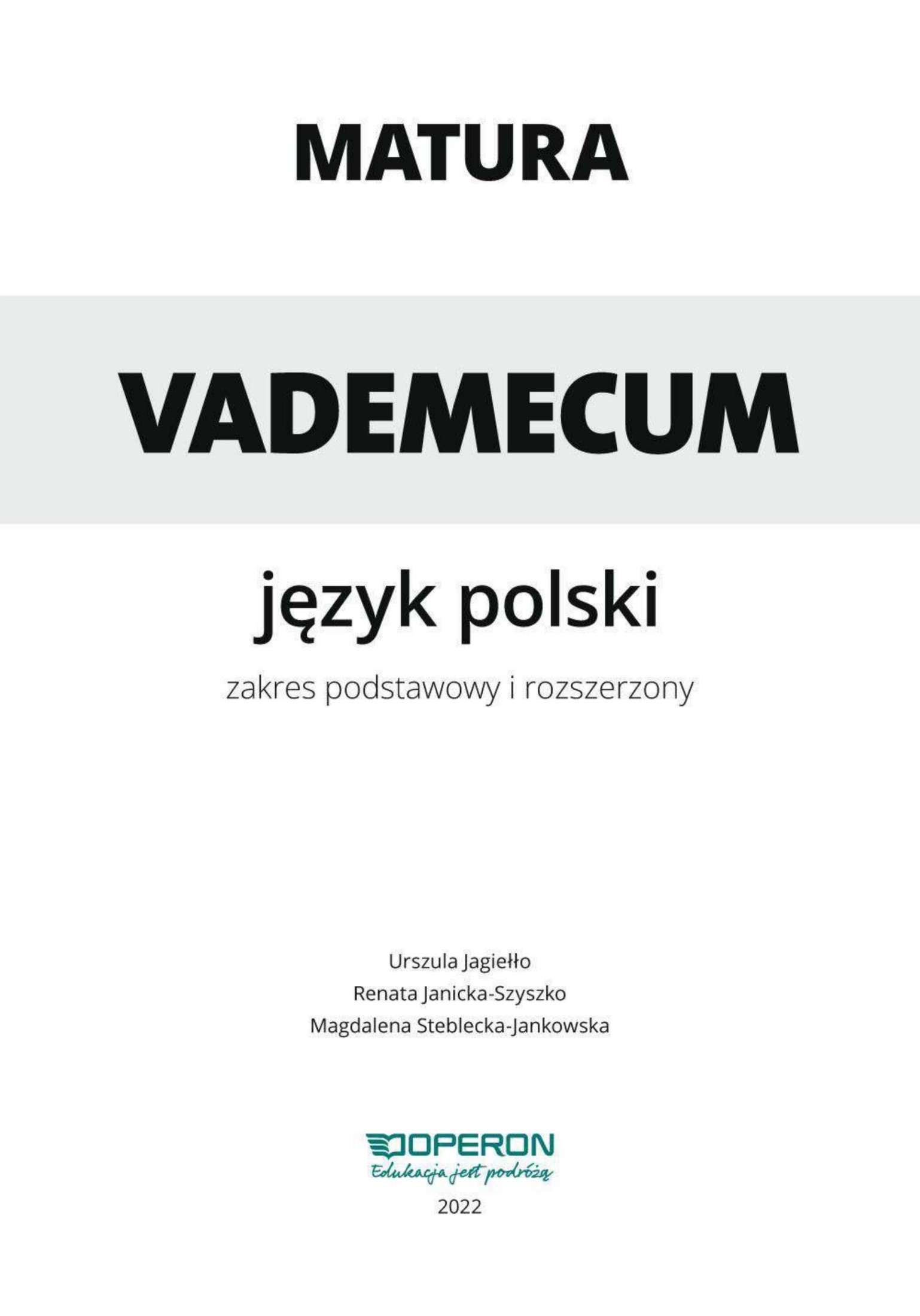 język polski vademecum zakres podstawowy i rozszerzony