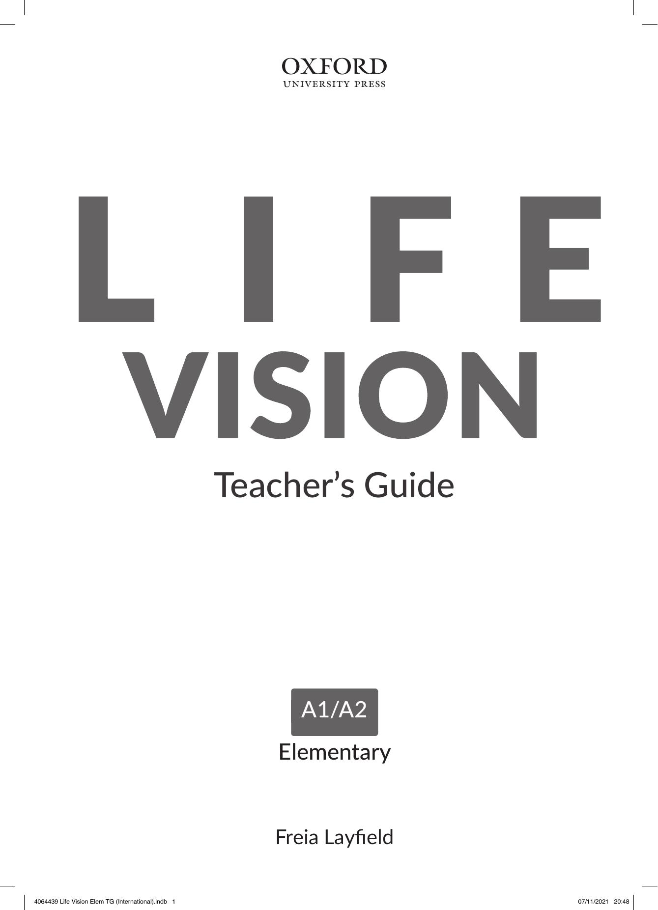life vision elementary teacher's guide