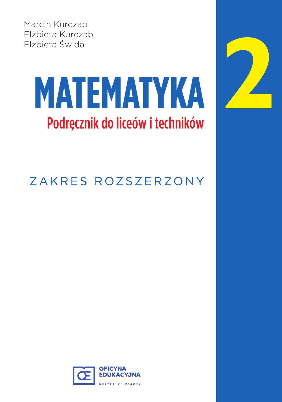 matematyka 2 zakres rozszerzony pazdro