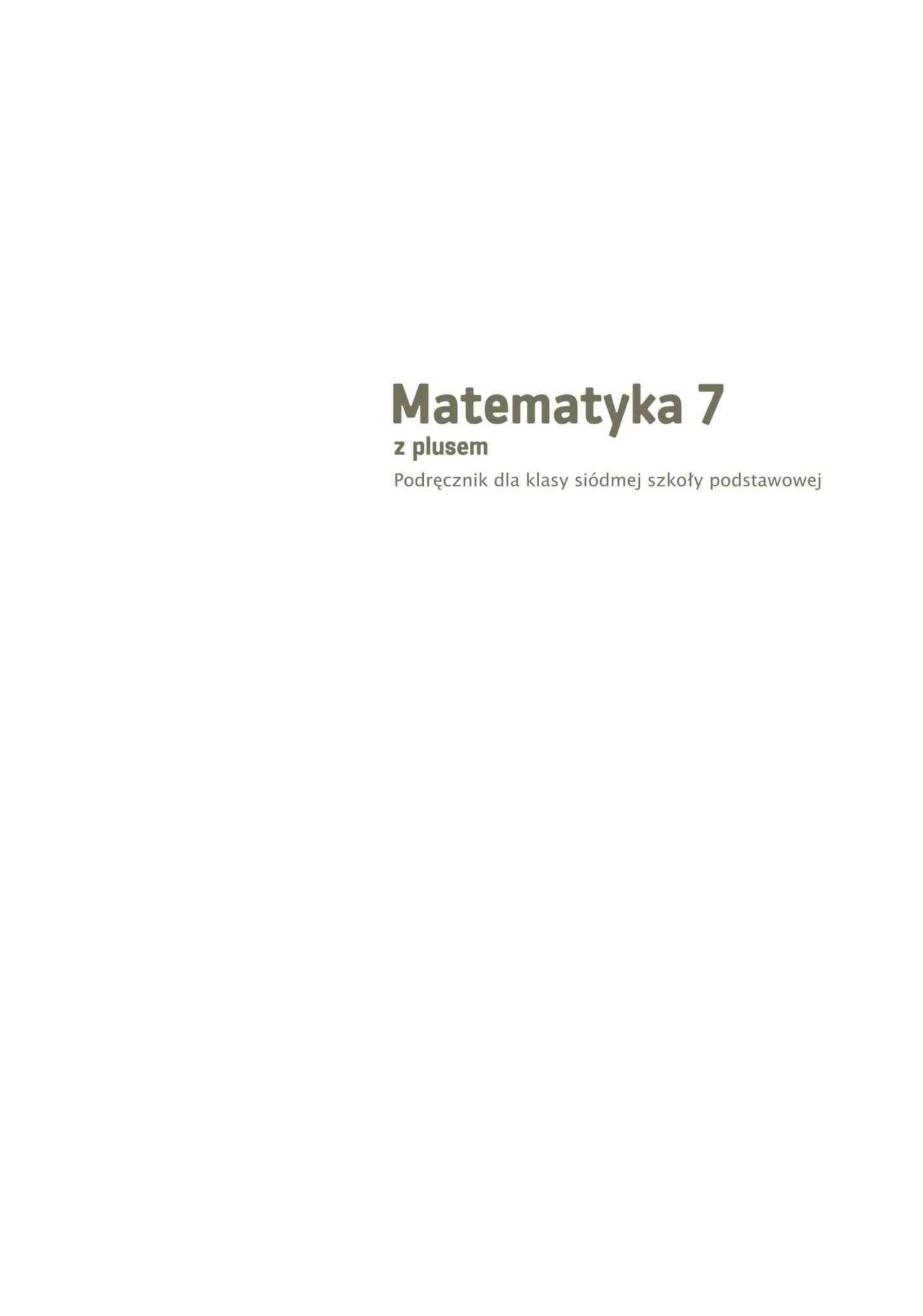 matematyka z plusem 7