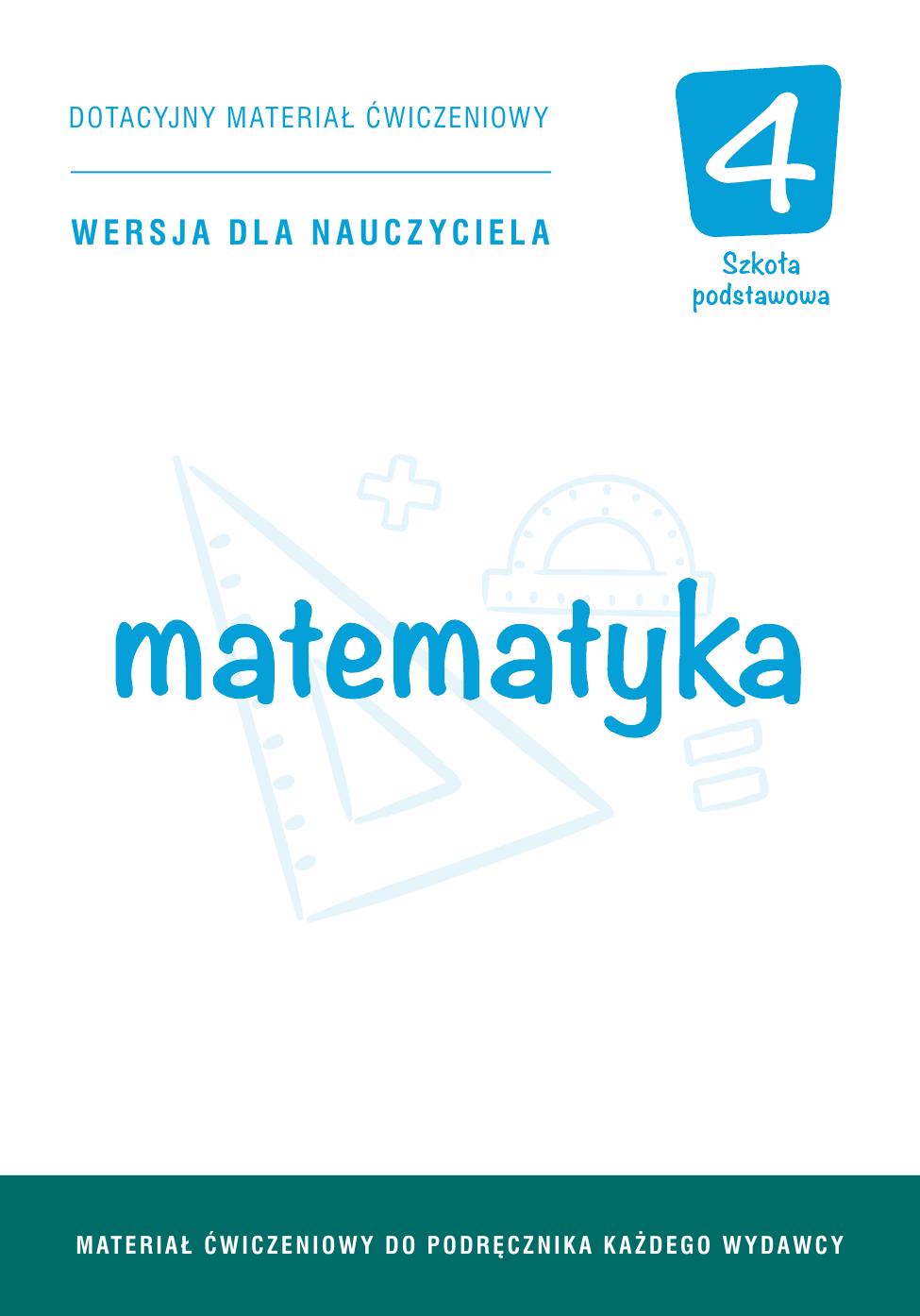 matematyka 4. uniwersalny zeszyt cwiczen. nauczyciel