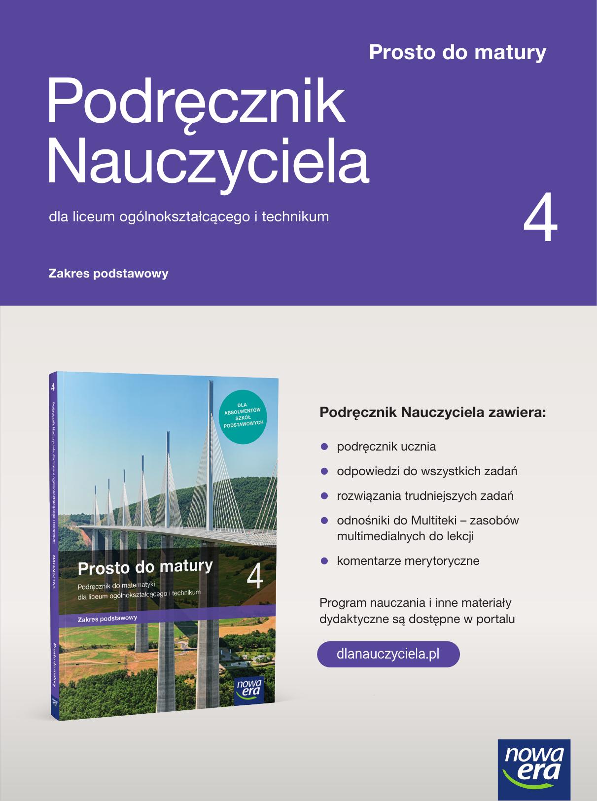 podrecznik nauczyciela prosto do matury zp klasa 4 dzial 1
